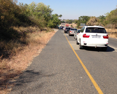 Line-up at Kruger National Park